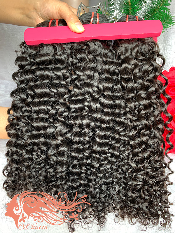 Csqueen 9A Jerry Curly Hair Weave 18 Bundles Unprocessed Virgin Human Hair
